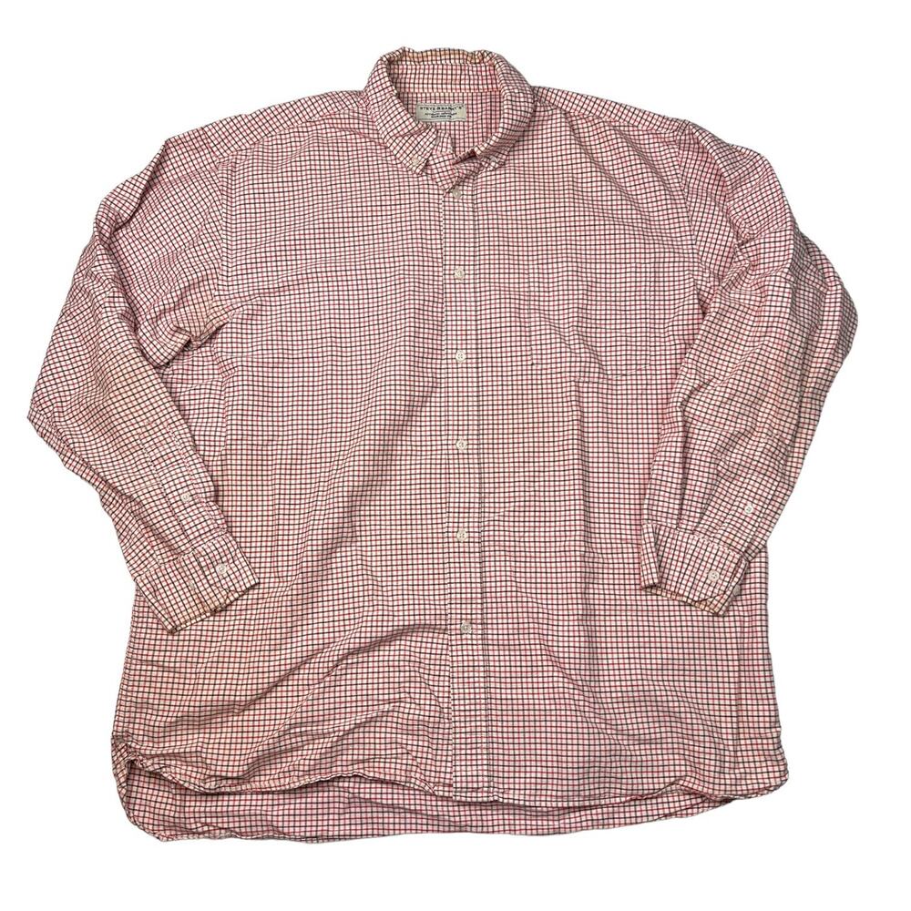 Steve & Barry's VTG Y2K Button-Down Shirt Long Sleeve Checkered Red Mens 3X